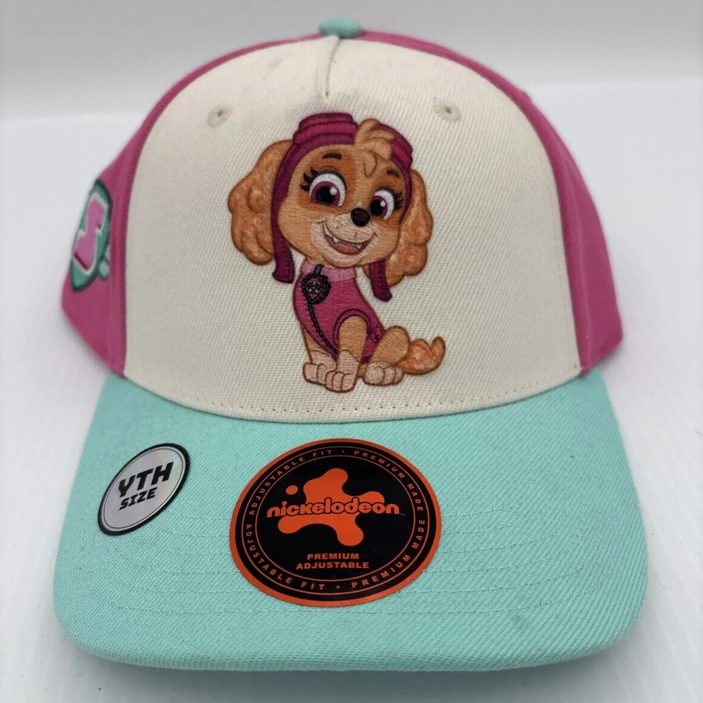Nickelodeon Paw Patrol Skye Baseball Cap Pink Teal Adjustable Youth Hat Lids